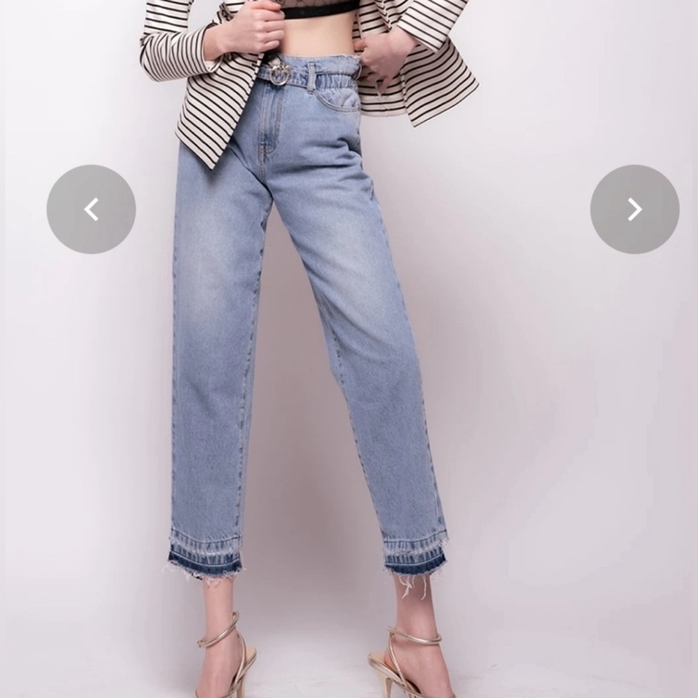 Pinko Love Birds Belted Jeans. - Picture 1 of 11